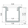 PROFIL ALUMINOWY SRESBRNY TYP G 2m + KLOSZ MLECZNY