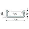 PROFIL ALUMINOWY BIAŁY TYP D 1m + KLOSZ MLECZNY (D BIAŁY-1M)