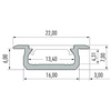 PROFIL ALUMINIOWY SREBRNY TYP Z 2m + KLOSZ MLECZNY (Z SREB 2M)