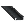 PROFIL ALUMINOWY CZARNY TYP D 1m + KLOSZ MLECZNY (D CZAR -1M)