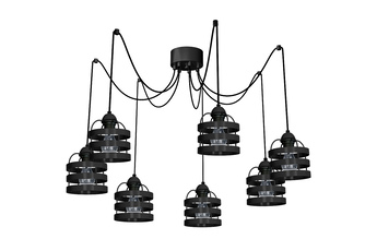 Lampa wisząca LARS BLACK 7xE27