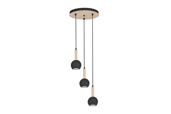 Lampa wisząca BOLLE BLACK 3xGU10