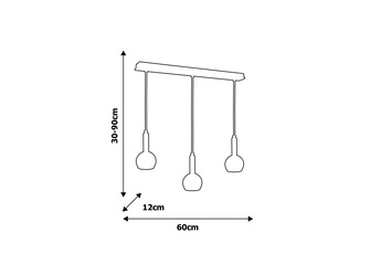 Lampa wisząca BOLLE WHITE 3xGU10