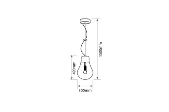 Lampa wisząca CLOTILDE 1xE27