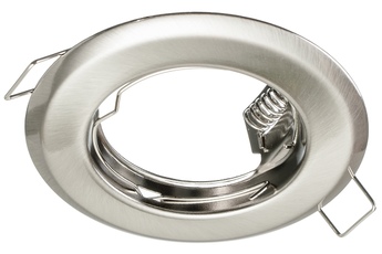 ZESTAW Oczko sufitowe BASIC Chrom mat + ŻARÓWKA 1,5W GU10 + GNIAZDO