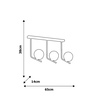 Lampa sufitowa CARINA 3xE14