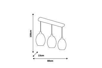 Lampa wisząca BELIZE 3xE27