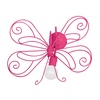 Kinkiet MOTYL 2 DARK PINK 1xE27