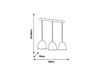 Lampa wisząca BUCK 3xE27