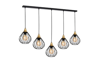 Lampa wisząca KANE BLACK 5xE27
