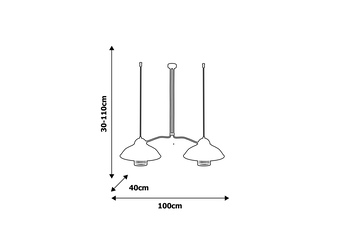 Lampa wisząca BJORN WHITE 2xE27