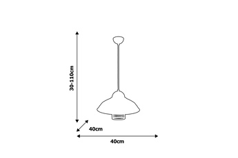 Lampa wisząca BJORN BLACK 1xE27