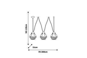 Lampa wisząca CLIFF WHITE 3xE27