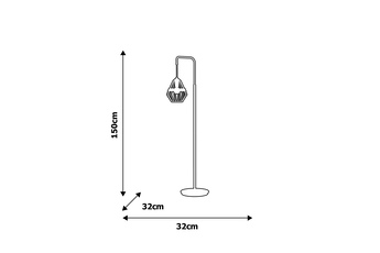 Lampa stojąca CLIFF WHITE 1xE27