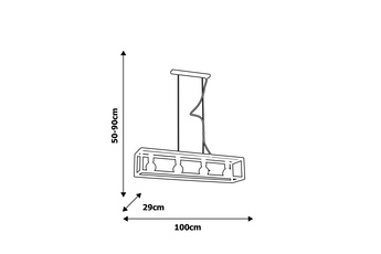 Lampa wisząca CAGE 4xE27