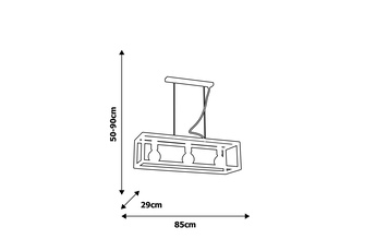 Lampa wisząca CAGE BLACK 3xE27