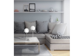 Lampa stołowa GENEVA WHITE 2xE14