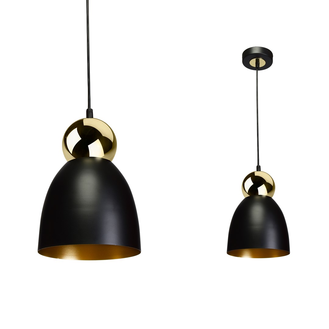 Lampa wisząca TAURUS BLACK/GOLD 1xE27