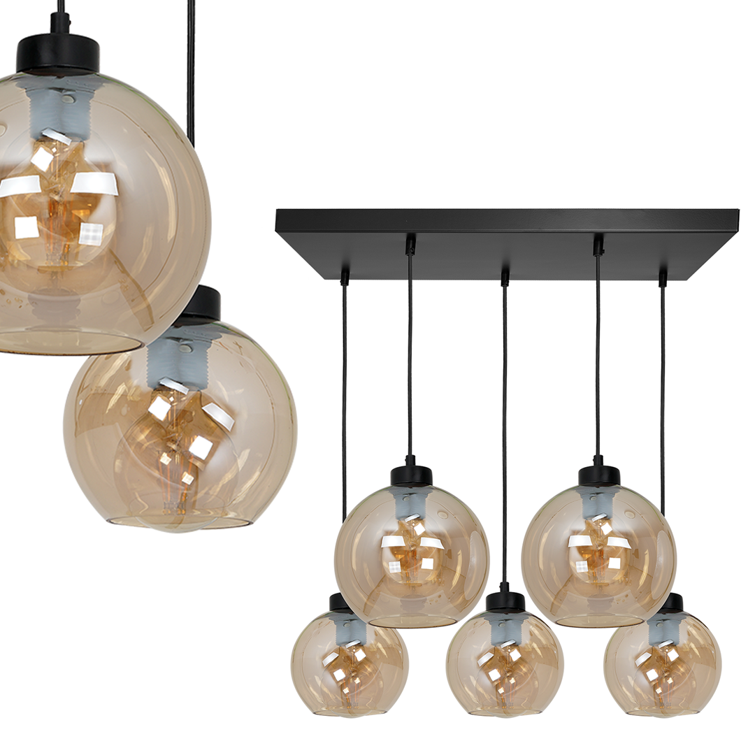 Lampa wisząca SOFIA AMBER 5xE27