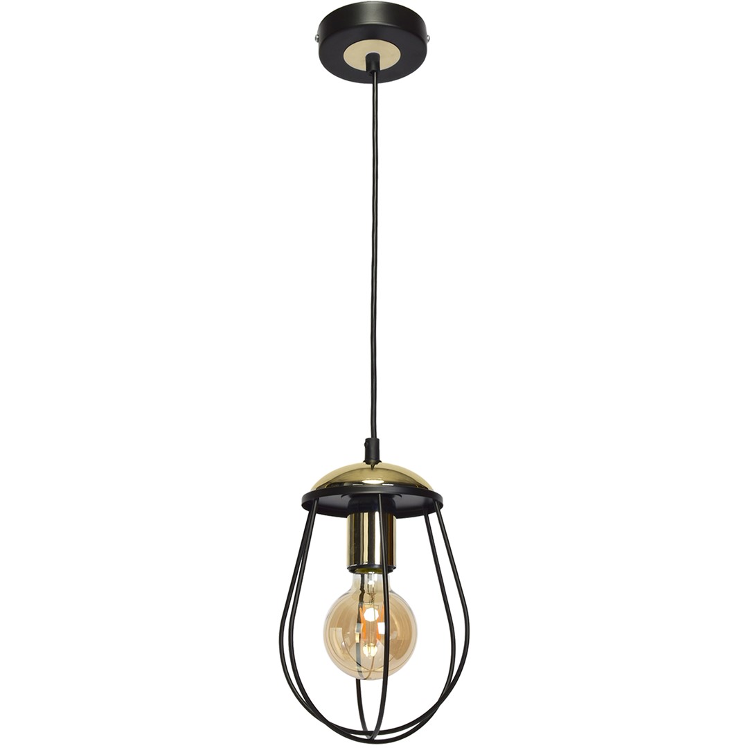 Lampa wisząca OLIMP BLACK / GOLD 1xE27 60W