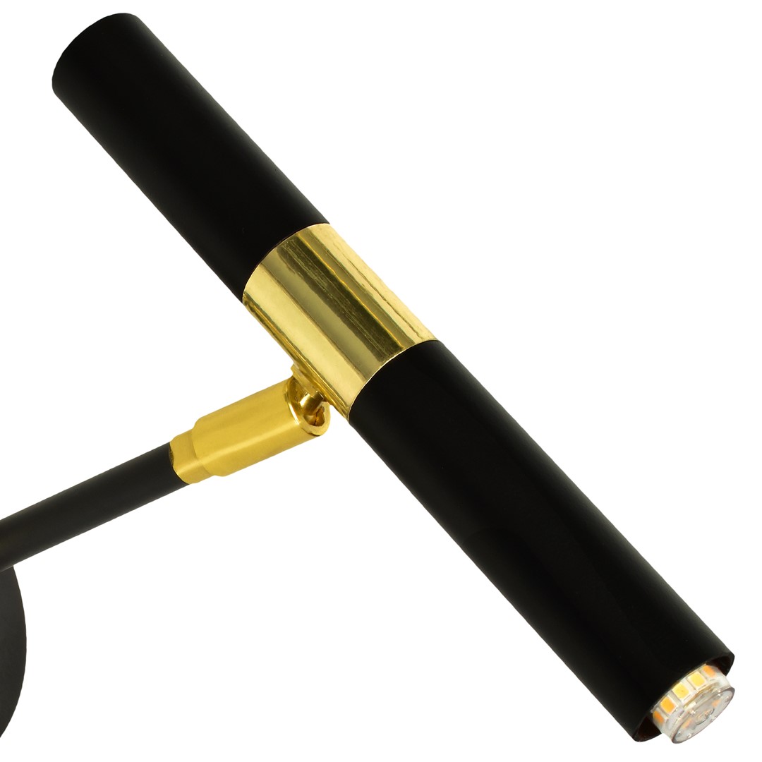 Kinkiet MONZA BLACK / GOLD 1xG9 8W