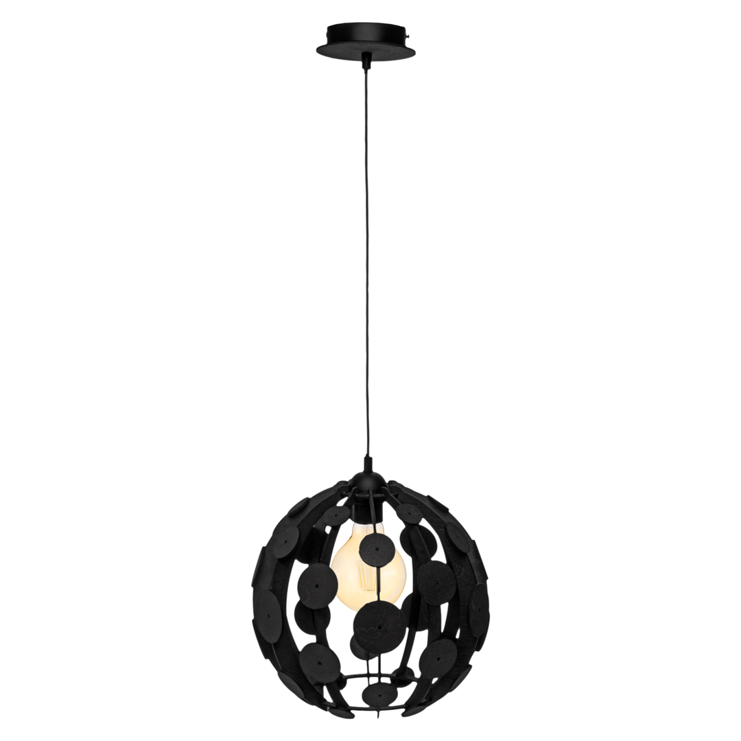 Lampa wisząca GAIA BLACK / WOOD 1xE27 60W