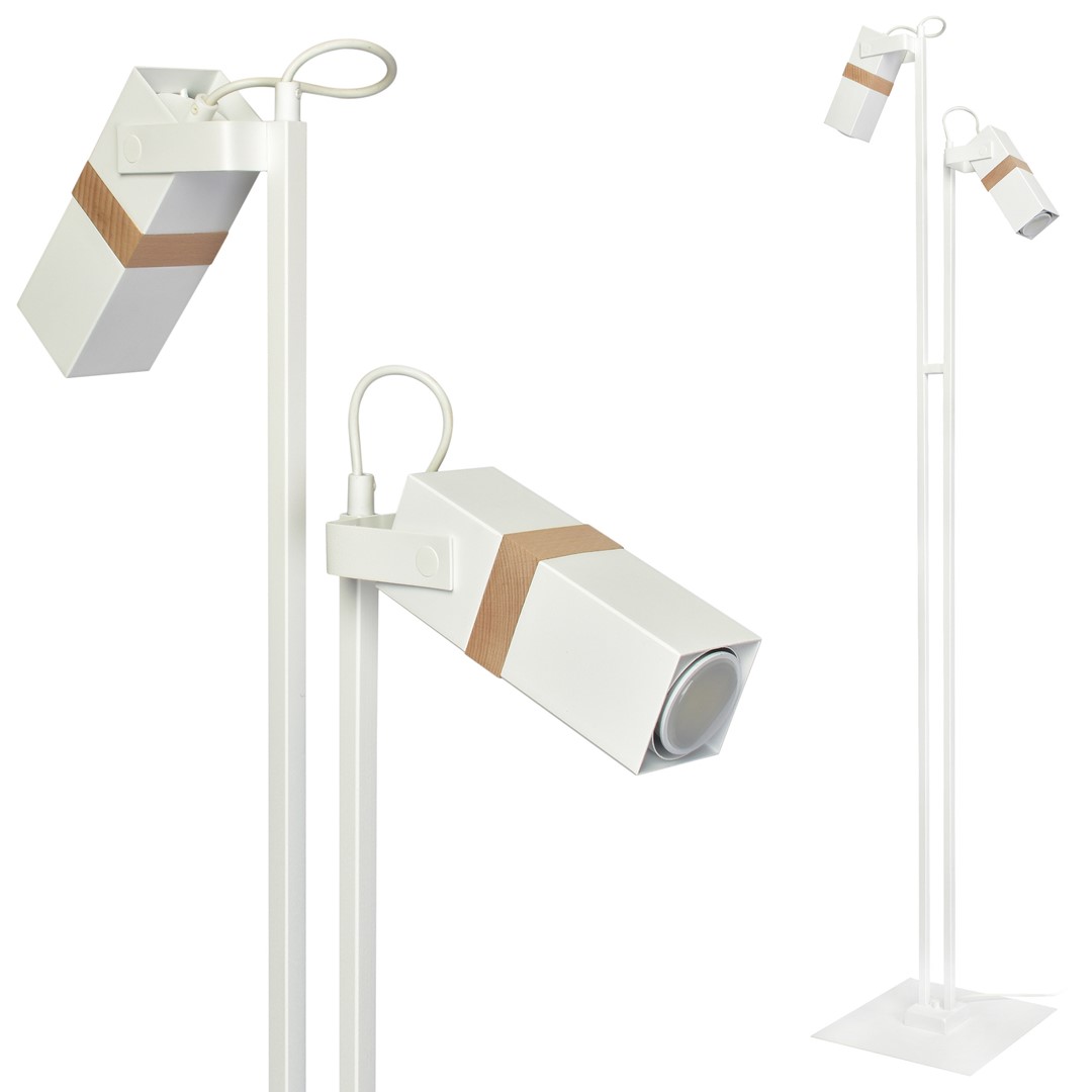 Lampa podłogowa VIDAR WHITE 2xGU10