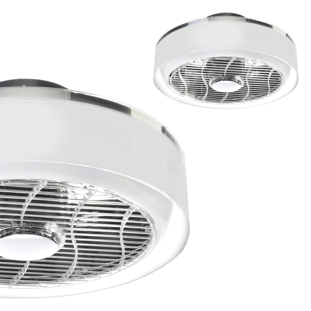 Plafoniera LED MISTRAL 45W z wentylatorem klosz transparentny