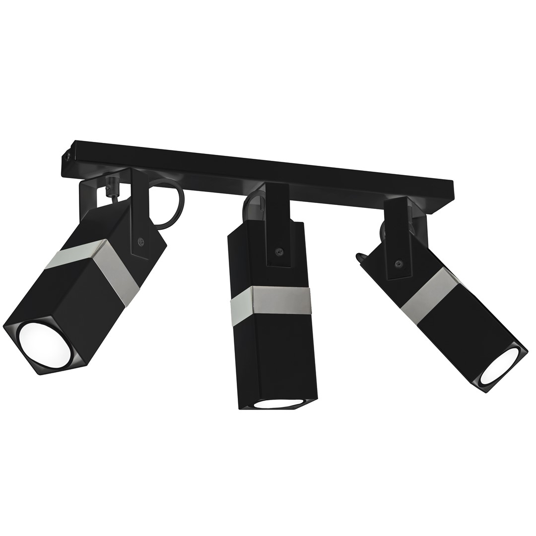 Lampa sufitowa VIDAR BLACK/CHROME 3xGU10