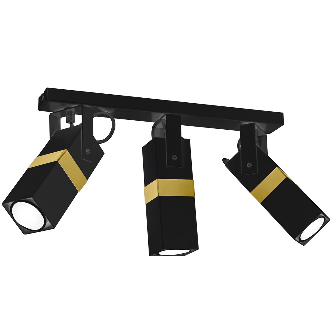 Lampa sufitowa VIDAR BLACK/GOLD 3xGU10