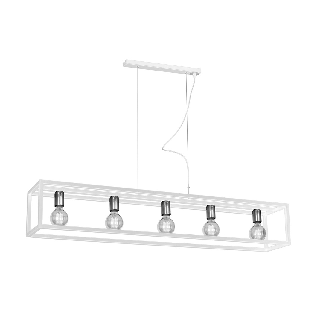 Lampa wisząca CAGE WHITE 5xE27